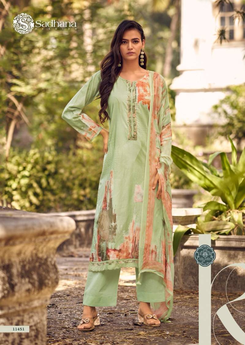 Arnisa By Sadhana Lawn Cotton Digital Printed Dress Material Wholesale Market In Surat